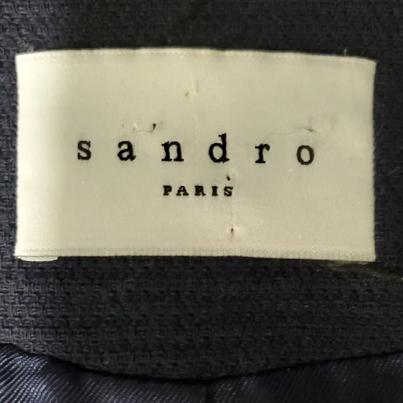 Sandro Women's Navy Toggle Pea Coat - Picture 11 of 17